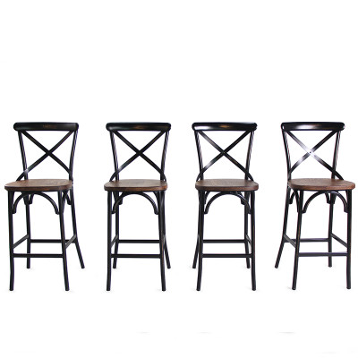 Bar Chair Furniture Solid Wood Seat For Indoor Restaurant And Club 65cm &75cm Seat Height