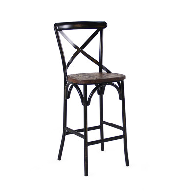 Bar Chair Furniture Solid Wood Seat For Indoor Restaurant And Club 65cm &75cm Seat Height