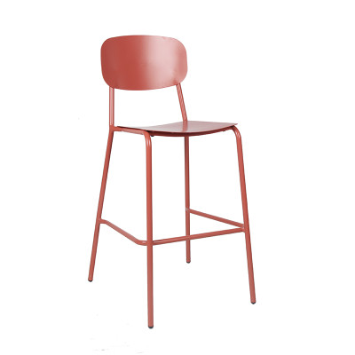 Garden High Chair With Rounded And Elegantly Retro Shapes Outdoor Furniture Bar Stool