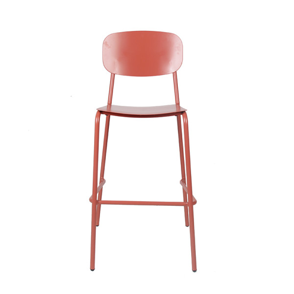 Indoor Metal Bistro Furniture High Bar Chair Stool For Restaurant And Bar Vintage Style