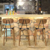 Wooden Bar Furniture Solid Wood Bar Chairs Indoor Restaurant And Bar High Chairs