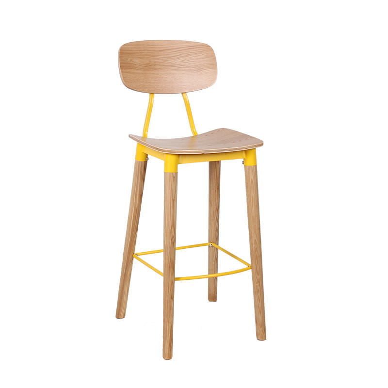 Wooden Bar Furniture Solid Wood Bar Chairs Indoor Restaurant And Bar