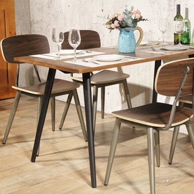 Metal Frame Plywood Dining Chair Commercial Restaurant Wooden Furniture Chairs