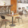 Chaises de salle à manger en bois de restaurant commercial de chaise de contreplaqué de cadre en métal