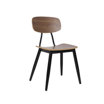Metal Frame Plywood Dining Chair Commercial Restaurant Wooden Furniture Chairs