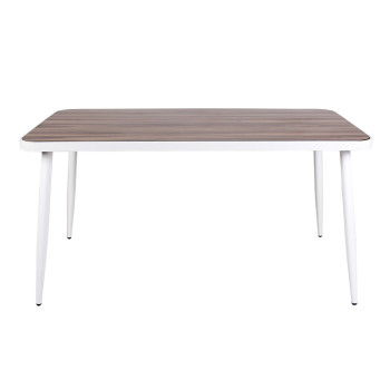 Outdoor Dining Table Aluminum Garden Furniture Metal Table Waterproof For Home Patio