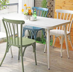 Tableau vintage adapté aux besoins du client par taille extérieure de table de salle à manger de jardin pour le patio Résistant aux rayures