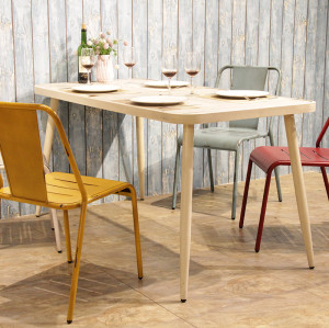 Longue table élégante moderne de meubles de salle à manger d'intérieur pour la salle à manger de restaurant