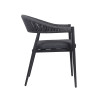 Garden Rattan Armchair Outdoor Coffee Shop Furniture Waterproof Rope Chair With Cushion