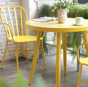 Tables à manger rondes en métal de meubles de jardin de table basse de meubles à la maison pour le patio extérieur