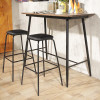 Coffee Shop Metal Frame Leather High Bar Stool Indoor Furniture Side Stool For Kitchen