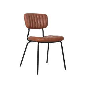 Leather Dining Chairs Metal Frame High Quality Dinning Room Furniture Upholstered Chair