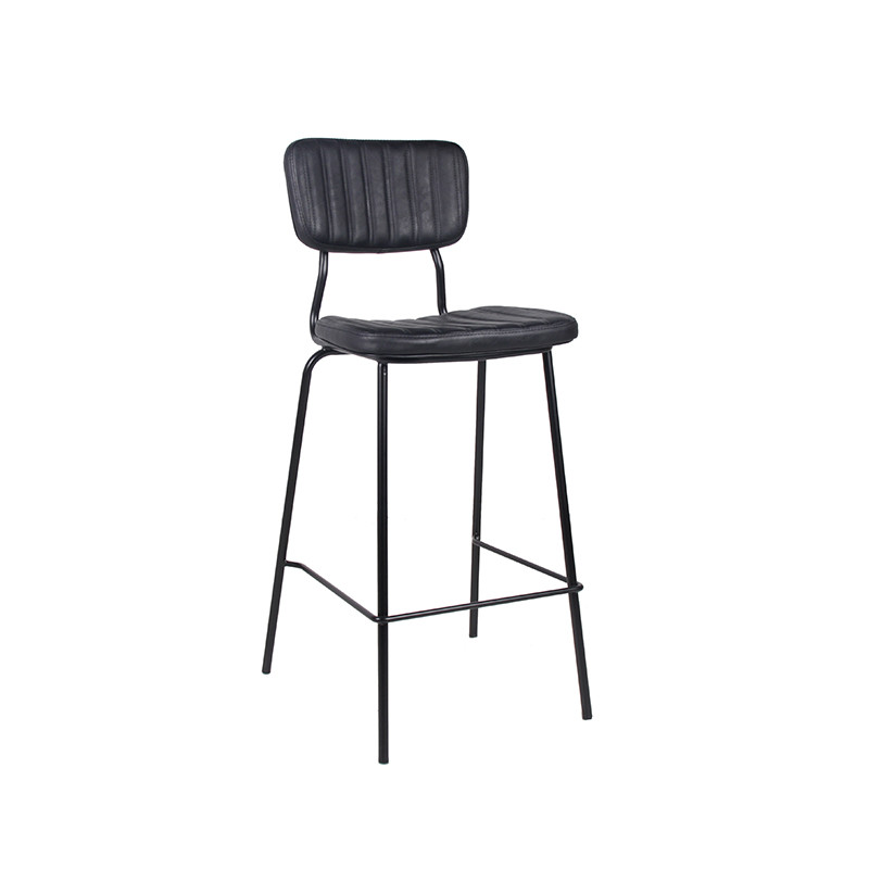Luxury Leather High Chair For Home Bar Indoor Furniture Kitchen Side