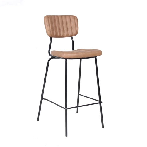 Luxury Leather High Chair For Home Bar Indoor Furniture Kitchen Side Bar Chair Stool