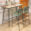 Chaise de barre en cuir de cadre en métal pour le restaurant d'intérieur de chaise haute de bistrot dinant des meubles