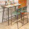 Metal Frame Leather Bar Chair For Indoor Bistro High Chair Restaurant Dining Furniture