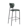 Chaise de barre en cuir de cadre en métal pour le restaurant d'intérieur de chaise haute de bistrot dinant des meubles