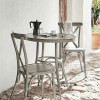 Garden Metal Dining Chair Outdoor Furniture Vintage Cross Back Chair For Patio