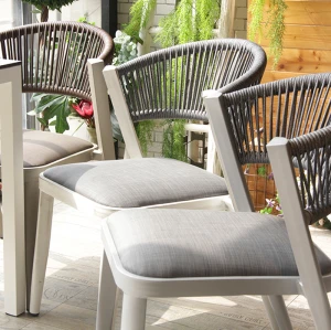 Leisure Patio Chair Rattan Dining Chair For Garden Outdoor Furniture Aluminum Frame