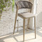 Outdoor Bistro Bar Chair Stool Bar Furniture Rattan High Chair For Garden And Coffee Shop