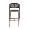 Outdoor Bistro Bar Chair Stool Bar Furniture Rattan High Chair For Garden And Coffee Shop