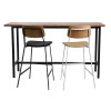 Home Bar High Table Wooden Table Top Meta Frame Side Table Home Furniture