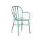 Vintage Metal Garden Armchair Retro Style Outdoor Furniture For Patio Stacking Chairs