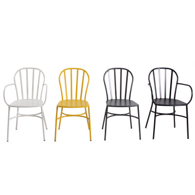 Garden Lounge Chair Retro Style Metal Furniture Patio Dinning Chair For Outdoor