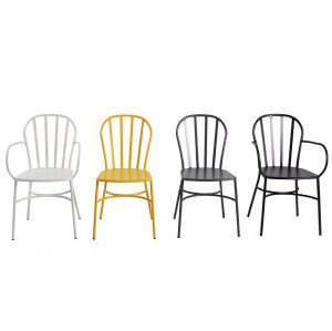 Patio de meubles en métal de style rétro de chaise longue de jardin dinning la chaise pour extérieur