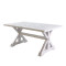 Outdoor Coffee Shop Balcony Leisure Dinning Table Cross Base Durable Metal Table