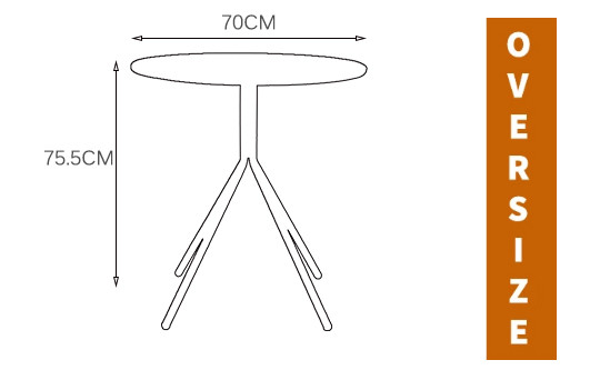طاولة مستديرة معدنية