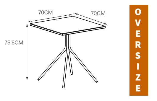 Metal round table