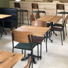 Classic Design Restaurant Wood Chair Pu Seat Indoor Commercial Chairs For Cafe