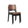 Retro Style Wooden Chair Metal Frame Commercial Indoor Dining Furniture For Restaurant