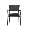 Modern Outdoor Commercial Furniture Thick Rope Rattan Armchair Coffee Shop Outdoor Use