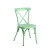 Hot Sale Garden Dining Chair Metal Furniture Classic Cross Back Design Patio Side Chair