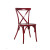 Hot Sale Garden Dining Chair Metal Furniture Classic Cross Back Design Patio Side Chair