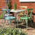 Hot Sale Garden Dining Chair Metal Furniture Classic Cross Back Design Patio Side Chair