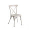 Hot Sale Garden Dining Chair Metal Furniture Classic Cross Back Design Patio Side Chair