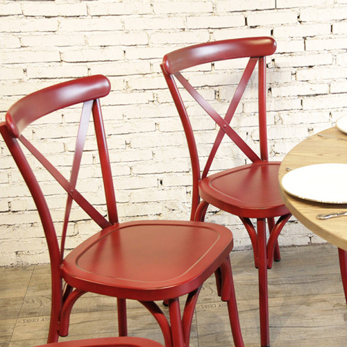 Chaise en métal de salle à manger à la maison chaise d'intérieur de meubles de salle à manger de style vintage de haute qualité