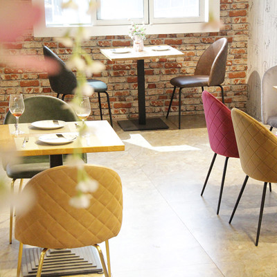 Commercial Indoor PU Leather Chair Restaurant Furniture Vintage Dining Chair