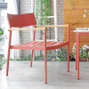 Home Outdoor Lounge Armchair Garden Furniture Waterproof Metal Leisure Chair For Backyard