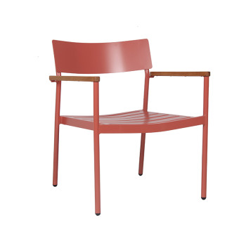 Home Outdoor Lounge Armchair Garden Furniture Waterproof Metal Leisure Chair For Backyard