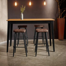 Pu Leather Bar Stool Indoor Bar Furniture Industrial Side Stool For Restaurant