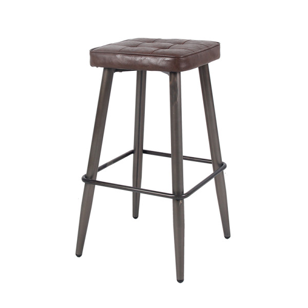 Pu Leather Bar Stool Indoor Bar Furniture Industrial Side Stool For Restaurant