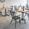 Sillón de comedor comercial de interior para silla de cafetería de metal para comedor de restaurante