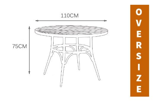 Metal round table