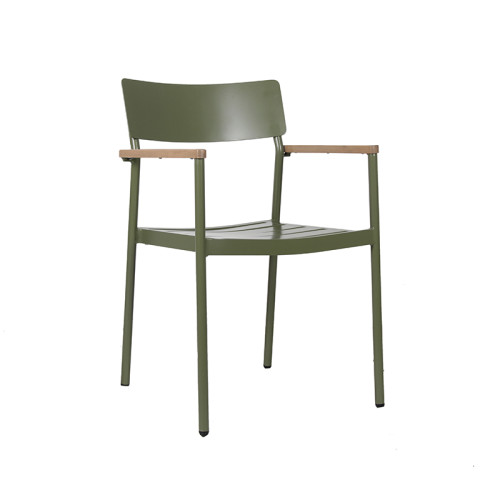Modern Event Furniture Metal Dining Armchair Stackable Party Chair Large Loading Capacity