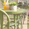 Outdoor Restaurant And Coffee Shop Furniture Metal Dinning Table And Chair Sets Commercial Furniture