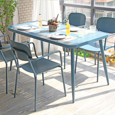 Metal Table And Chair For Outdoor Restaurant And Coffee Shop Commercial Outdoor Furniture Sets